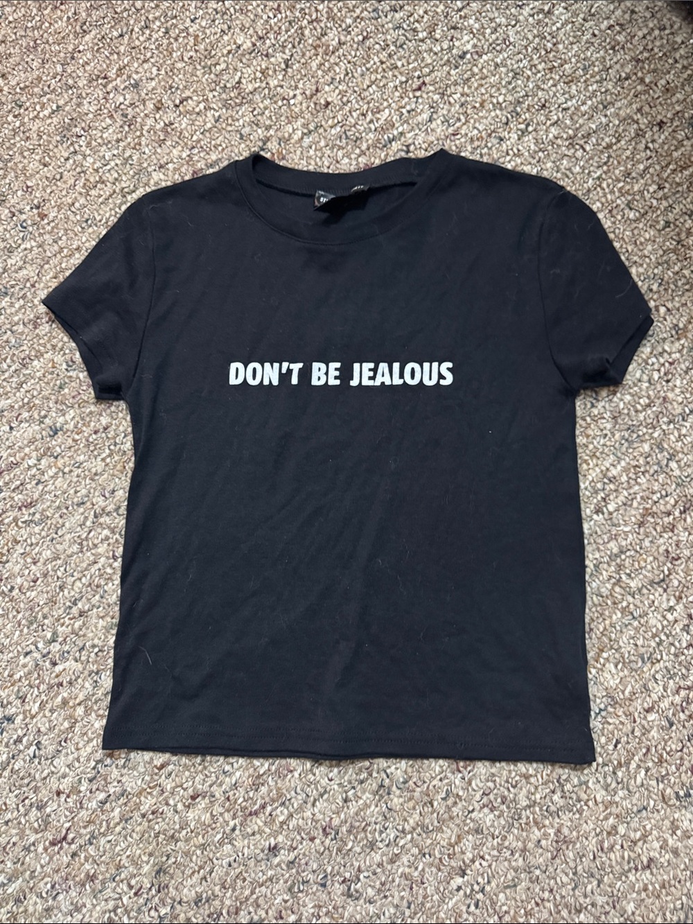 Don't Be Jealous Graphic Tee - Black